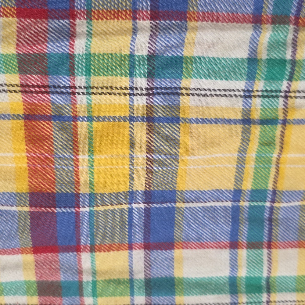 Polo by Ralph Lauren Vibrant Plaid Tartan Woven 100% Cotton Scarf Shawl - Picture 4 of 4